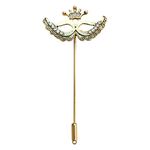 FURE Metal Masquerade Mask Lapel Pin Brooch (Golden) for Men & Women