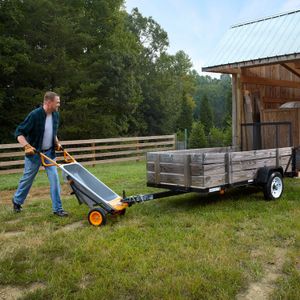 WORX Aerocart 8-in-1 Wheelbarrow, Yard Cart & Dolly – Multi-Use Tool