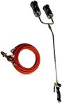 BRENNER Dual Head Propane Weed Burner Torch Kit – Heavy Duty Roofing Blow Torch with 4 Bar Adjustable Regulator & LPG Hose – Patio Weed Burner, Driveway Weed Killer, Plumbing Torch & Outdoor Heating