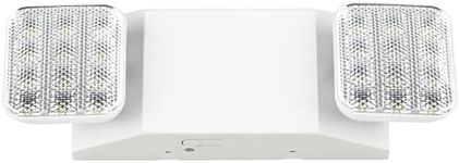 Sunco Emergency Lights, Commercial Emergency LED Flood Lights for Power Outages, Backup Battery (90 Minutes), Wall Mount, Hard Wired, 120-277V, Fire Resistant (UL 94V-0)