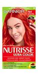 Garnier Nutrisse Ultra Color, Permanent Hair Dye, 764 Intense Red Copper, Vibrant Colour, Silky and Smooth Hair Enriched With Avocado Oil, 1 Application