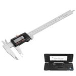 ALLmeter Digital Vernier Caliper 200 mm/8 Inch Stainless Steel Electronic Caliper Fractions/Inch/Metric Conversion Measuring Tool for Length Width Depth Inner Diameter Outer Diameter