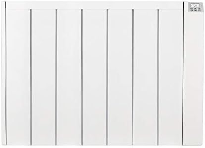 MYLEK Ceramic Panel Heater Radiator Electric with Programmable Digital Timer 2000w - Aluminium Wall Mounted Freestanding Slim White, IP24 Splashproof, LOT 20 Eco Design Energy Efficient (2000W)
