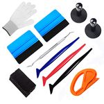 Ewrap Complete Window Tint Film Installation Tool Kit Vinyl Wrap Application Kit Include Felt Squeegee, Fabric Felts, Micro Squeegee, Vinyl Magnet Holders, Work Gloves