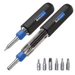 Screwdriver Multi Tool Magnetic | Multi-Bit Auto Loading Barrel Patented | Ergonomic Anti-Roll Handle with Rotating Collar | Industrial High-Grade Bit Set Bonus | Award Winning Design