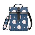 RunningBear Baseball Sport Lunch Bag for Women and Men Insulated Lunch Cooler Leakproof Foldable Portable Cooler Bag with Adjustable Shoulder Strap for Park Day Trip