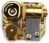 BinkeGG Music Box Spare Part Golden Wind Up Sankyo Musical Movement for DIY Music Boxes (65 Tunes Option) (Unchained Melody)