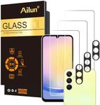 Ailun 3 Pack Glass Screen Protector for Galaxy A25 5G[6.5 inch] + 3 Pack Camera Lens Protector, 0.33mm Ultra Clear Anti-Scratch Case Friendly