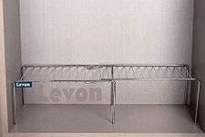 Levon Stainless Steel Kitchen Dish Rack Expandable Storage Shelves for Kitchen Cabinets Multipurpose Organizer Extend Up to 580 mm with Anti-Rust Nano Coating