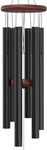 Nalulu Wind Chime - Black 28" Wind Chimes for Outside, Outdoor Modern Metal Windchimes, Hand Tuned with Calming Deep Low Tones, Ideal Gift, Home Décor for Your Garden, Yard & Patio