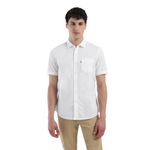 Levi's Men's Spread Collar Slim Fit Solid Shirts White