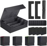 WPGEAR Deck Cases Set for Trading Card, Hold Up to 4000 Cards In Total, Include 3-Row Storage Box, 4 Deck Cases, Game Mat, Dividers and Foam Insert, Compatible with TCG, MTG, YuGiOh and Sport Card