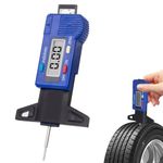 Tyre Tread Depth Gauge - 0-25.4mm/1 Inch LCD Display Digital Tyre Depth Gauge, Portable Tyre Depth Measuring Tool for Cars, Trucks, Vans