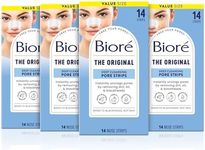 Biore Original, Deep Cleansing Pore Strips, Nose Strips for Blackhead Removal, with Instant Pore Unclogging, features C-Bond Technology, Oil-Free, Non-Comedogenic Use,14 Count, 4-pack