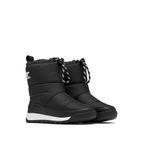 SOREL Children's Whitney ll Plus Puffy Waterproof Boot - Black, Sea Salt - 10