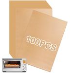 Air Fryer Liners Disposable Compatible with the Breville Smart Oven Air Fryer Pro BOV900BSS, 100PCS Parchment Paper for Baking, Baking Sheet Accessories for Breville Oven