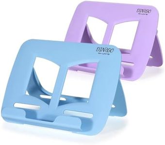 2Pack Book Stand Waterproof Book Holder Lightweight Book Stand for Reading Book Holder for Desk Kids Reader Book Lovers -Hands Free(Blue+Purple 11.82" *8.26")