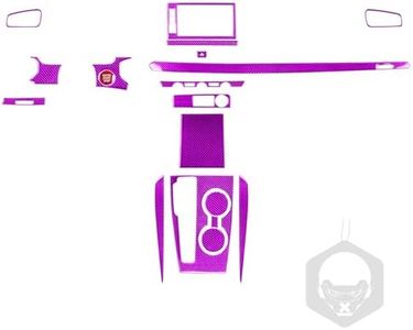 GDFJGD Car Dashboard Gearshift Panel Sticker Kit Compatible with Honda 11th Gen Civic 2022 2023 2024 2025 Sport/Si/LX/Type R Sedan Hatchback Premium 3K Carbon Fiber Purple Decal 19pcs