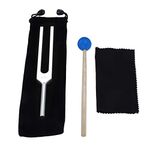 432 Hz Tuning Fork Set for Healing, Musical Instrument Tuning Forks for Chakra Balancing, Vibration, Reduce Stress, Meditation, Sound Therapy - with Silicone Hammer Bag Cleaning Cloth