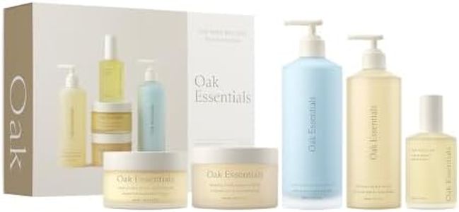 Oak Essentials The Body Routine, 5-Piece Body Care Set, Full Sizes
