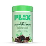 PLIX - THE PLANT FIX EVOLVE Performance Plant Protein Powder For Muscle Gain And Recovery (Chocolate Flavour) 1Kg, Vegan Protein Drink With B12 Vitamin, Helps To Boosts Immunity, No Added Sugar