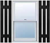 Mid America 00031247002 Standard Size Three Board Spaced Vinyl Shutters, w/Installation Shutter-Lok's & Matching Screws (Per Pair), 002, 12"W x 47"H, Black