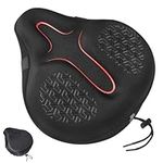 Zacro Wide Bike Seat Cushion, Gel Padded Bike Seat Cover for Men Women Comfort, Soft Bicycle Saddle Fit for Peloton/Stationary/Spin/Exercise/Indoor/Mountain/Road Bikes