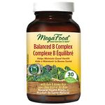 MegaFood® Balanced B Complex - Supports Nervous System & Energy Conversion with Vitamin B12, Vitamin B6, Vitamin B1, Pantothenic Acid, Biotin, Niacinamide, Riboflavin, Folate - Real Food Ingredients – 1 Month Supply