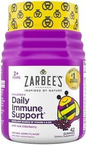 Zarbee's Naturals Children's Elderberry Immune Support* Gummies with Vitamin C, Zinc, Natural Berry Flavor, 42 Count