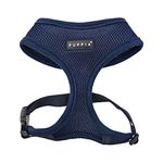 Puppia Dog Harness small dog and medium dog harness - Super soft and comfortable in many colours - Also usable as Puppy Harness - Anti Pull Dog Lead, Navy Blue, XS