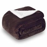 SOCHOW Sherpa Fleece Throw Blanket, Double-Sided Super Soft Luxurious Plush Blanket 150cm×200cm, Brown