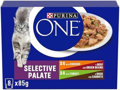 PURINA ONE Mini Fillets Selective Palate Adult Wet Cat Food 8x85g (Pack of 5)