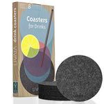 LIVAIA Coasters for Drinks: 8X Drink Coasters Made of Polyester incl. Coaster Holder Box - Grey Coasters for Drinks - Table Set - Living Room Decor and Dining Room Decor - Cup Coasters for Table