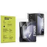 WatchYou - (6 Pack) for Samsung Galaxy Z Fold 5 Screen Protector+ 2 Pack Camera Lens Protector, HD Clear Screen Protector Front + Middle + Back + Hinge for Galaxy Z Fold 5 - Anti Scratch, Bubble Free, Easy Install