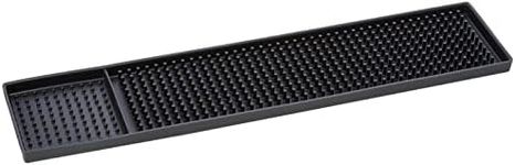 Rubber Bar Mat 15inch | bar@drinkstuff Bar Rail Runners, Fingertip Bar Mat, Rubber Bar Rail For Glassware