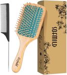 Sofmild Hair Brush-Natural Wooden Bamboo Brush Detangle Paddle Hairbrush for Women Men and Kids Massage Scalp Increase Hair Growth