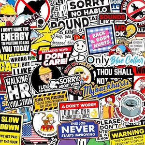 225 PCS Funny Hard Hat Stickers for Men (Dirty) Adult Humor Waterproof Vinyl Welding Helmet, Tool Box, Electrician, Mechanic Construction - Sarcastic Gifts for Men No Repeat