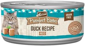 Merrick Purrfect Bistro Grain Free Premium Soft Canned Pate Adult Wet Cat Food, High Protein Duck Recipe - (Pack of 24) 3 oz. Cans