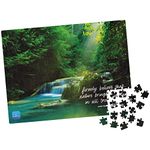 300-Piece Calm Jigsaw Puzzle for Relaxation, Stress Relief, and Mood Elevation, for Adults and Kids Ages 8 and up, Hidden Waterfalls