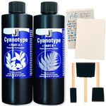 Creative Crafters Cyanotype Kit for Sun Print Paper, Bundled w/ 20 Sheets of 320gsm Handmade Artist's Paper, Foam Brushes & Tips Sheet - Make Your Own Light Sensitive Paper, Sunography, Solar Prints