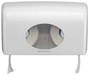 Aquarius Small Roll Double Toilet Roll Dispenser 6992 – 1 x White Toilet Paper Dispenser