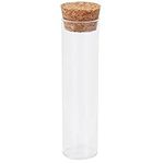 Dehumi 50Pcs/Pack 25X95mm Flat Bottom Tea Plastic Tube Drosophila Vials Tube with Cork Stoppers