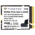 Timetec 1TB M.2 2230 SSD NVMe PCIe Gen4x4 Read Up to 5,100 MB/s Compatible with Steam Deck, ASUS ROG Ally, Microsoft Surface pro 9/ pro 8/pro 7+/pro X/laptop3/laptop4/laptop go/book3, Mini PCs