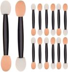 Ukerdo 50pcs Applicators Makeup Eyeshadow Brush Disposable Portable Lady Girls Tools Double Ended Dual Head Short Sponge Latex Comestic-6.2cm