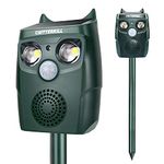 Critterkill Ultrasonic Animal Repellent Scarer with Flashing LEDs | Pest Deterrent | Cats, Dogs, Foxes, Birds, Rats & more