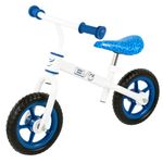 EVO Childrens Balance Bike | Toddlers Training Balance Bike With Adjustable Seat Height | Lightweight Kids' Balance Bike, Walking Bike, Training Bike | Toddler Training Bicycle 2+ (White & Blue)