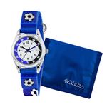 Tikkers Boys Blue Canvas Rip Strap Time Teacher Football Watch