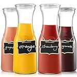 NETANY Set of 4 Glass Carafe with L