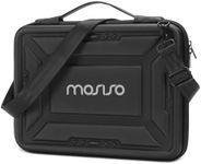 MOSISO Hard Shell Laptop Case Compatible with MacBook Air 13 M2 A2681 A2337 A2179 A1932/Pro 13 M2 M1 A2338 A2251 A2289 A2159 A1989 A1706 A1708, Symmetric Geometric Laptop Bag with Strap, Black