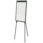 Pragati Systems® Flip-chart Tripod Easel Stand with Prima Melamine (Non-magnetic) Whiteboard | White Board Stand for Office, Home & School | 2x3 Feet (Jet Black)